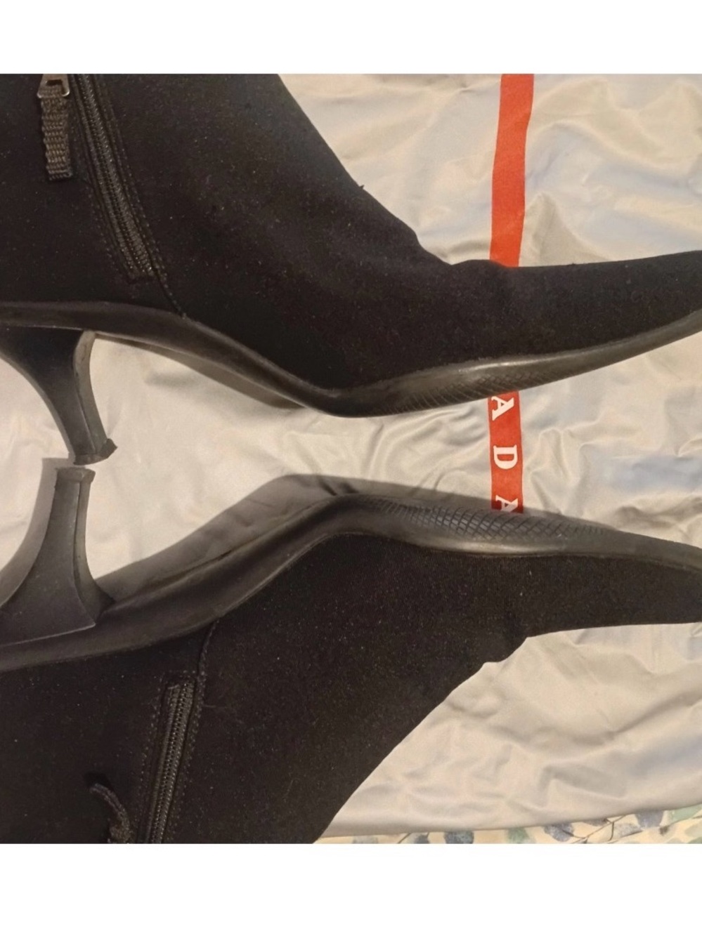 Prada Black Pointed Toe Ankle Booties - Picture 4 of 6